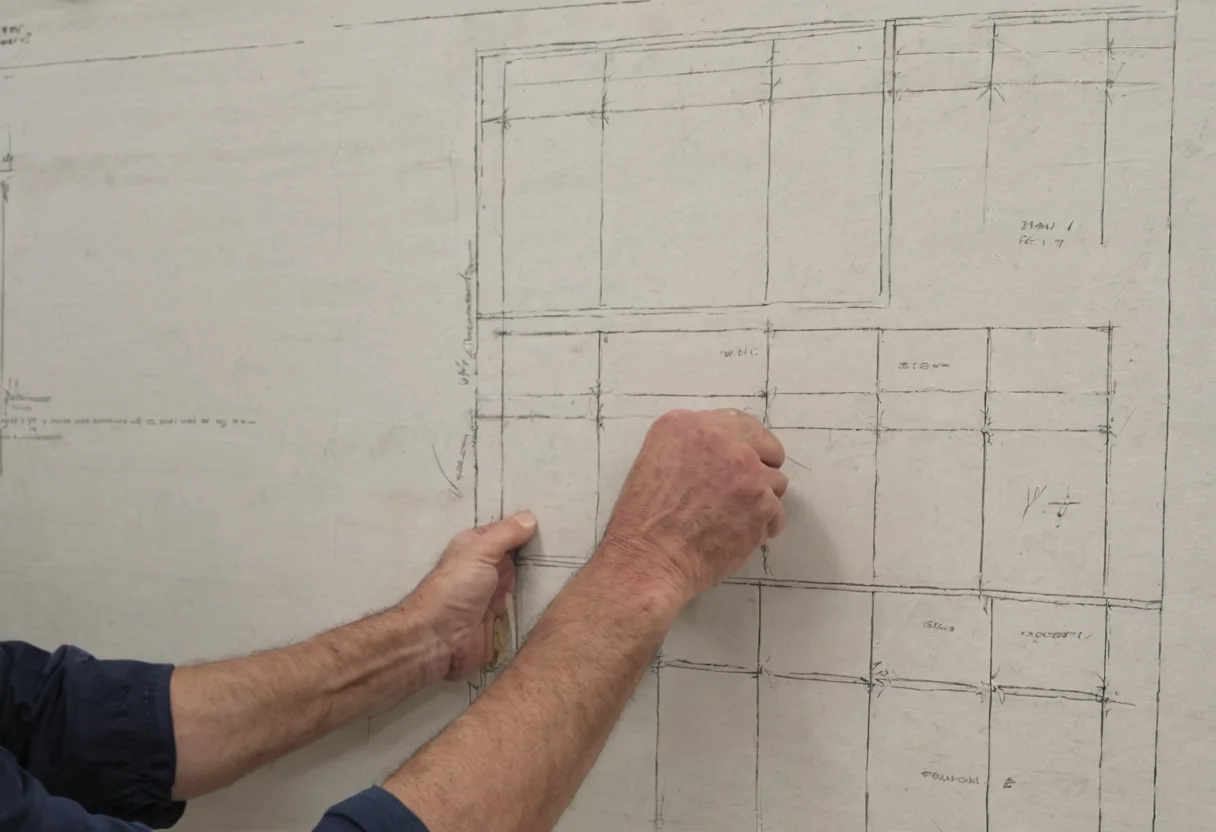 Shop drawing review focused on a junction between several trades