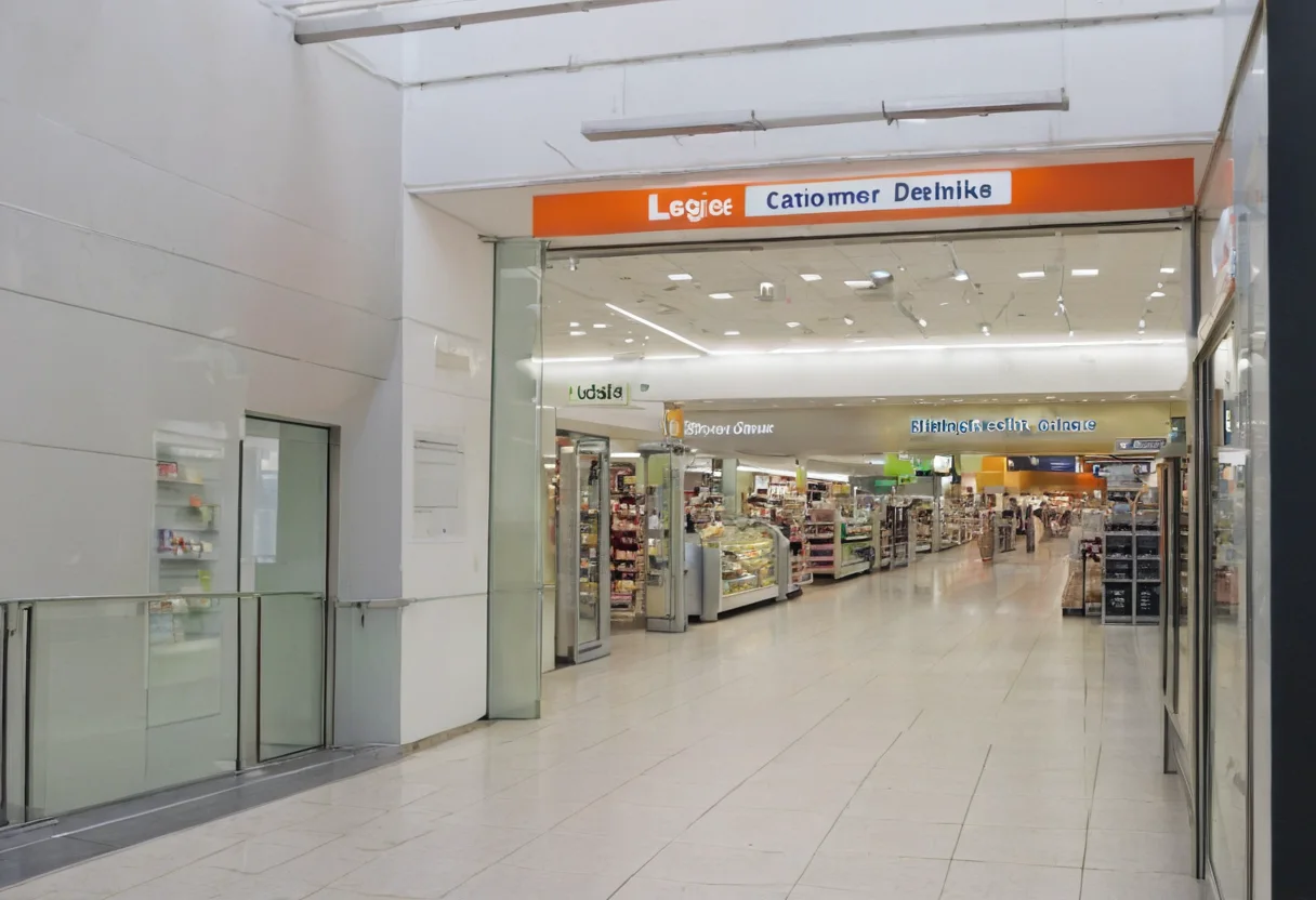 Retail floor with a clear direct route and optional discovery loops