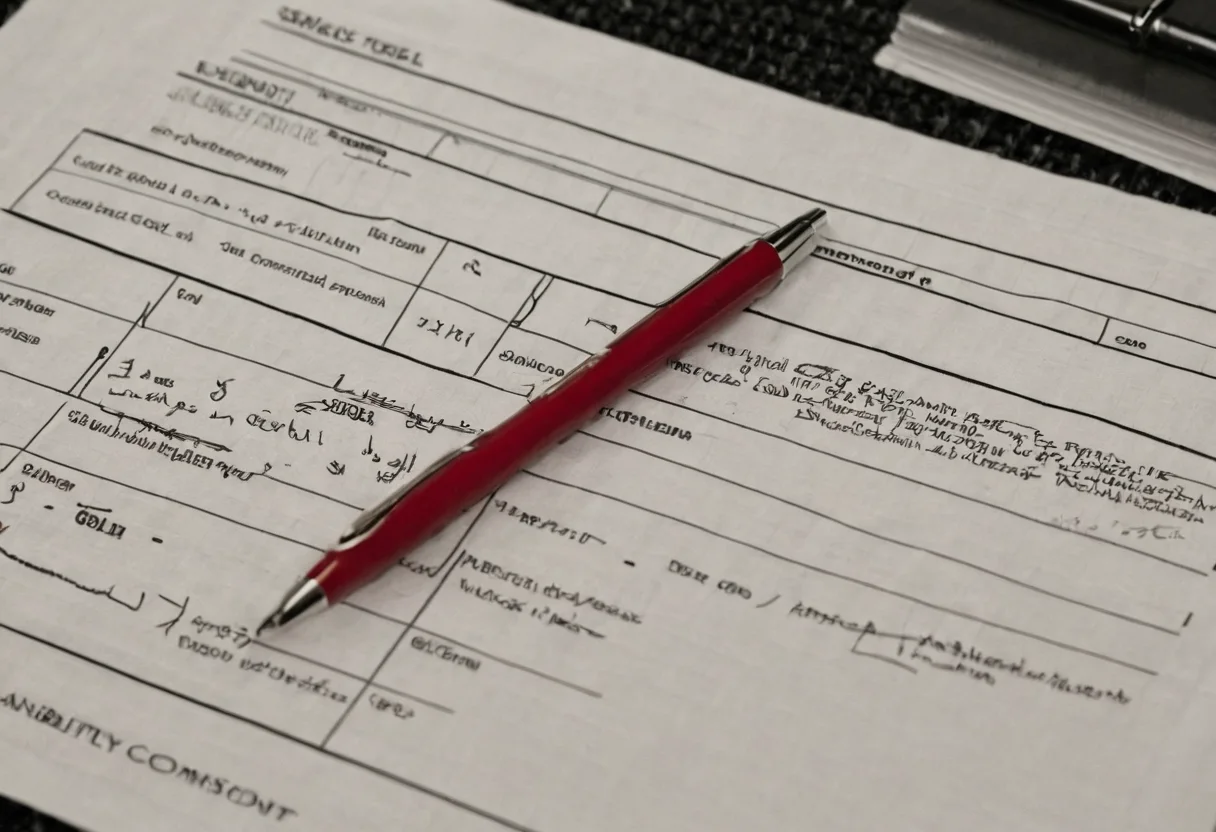 Commercial contract set beside approved samples and a responsibility matrix